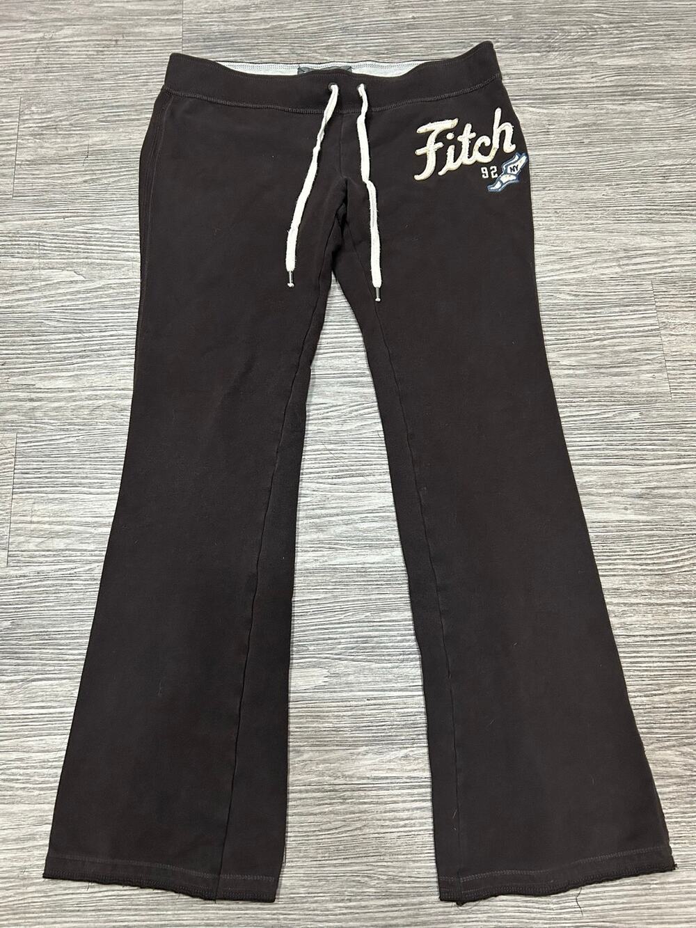 Vintage Y2K Abercrombie & Fitch Brown "Fitch 92 NY" Logo Flare Sweats Women's M